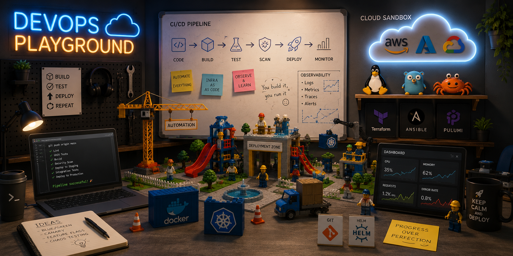 Explore, experiment and learn within the sandbox